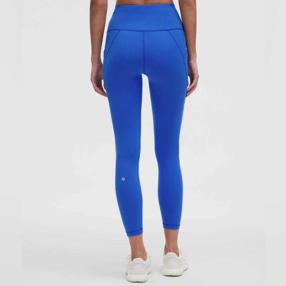 NWT Lululemon Wunder Train High Rise Tight Leggings 25” with Pockets – CEBL Blue - Picture 2 of 6